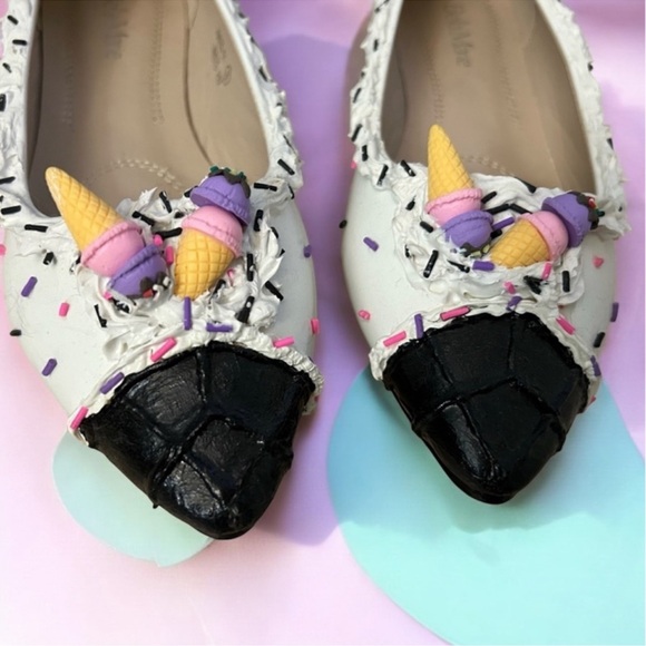 🍦Handmade Waffle Cone Ice Cream Shoes With Sprinkles!
Pointy toe, Size 8 - Picture 3 of 13